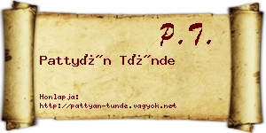 Pattyán Tünde névjegykártya
